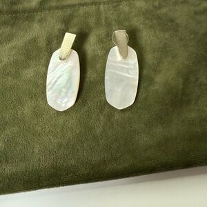 Kendra Scott Silver and White Earrings